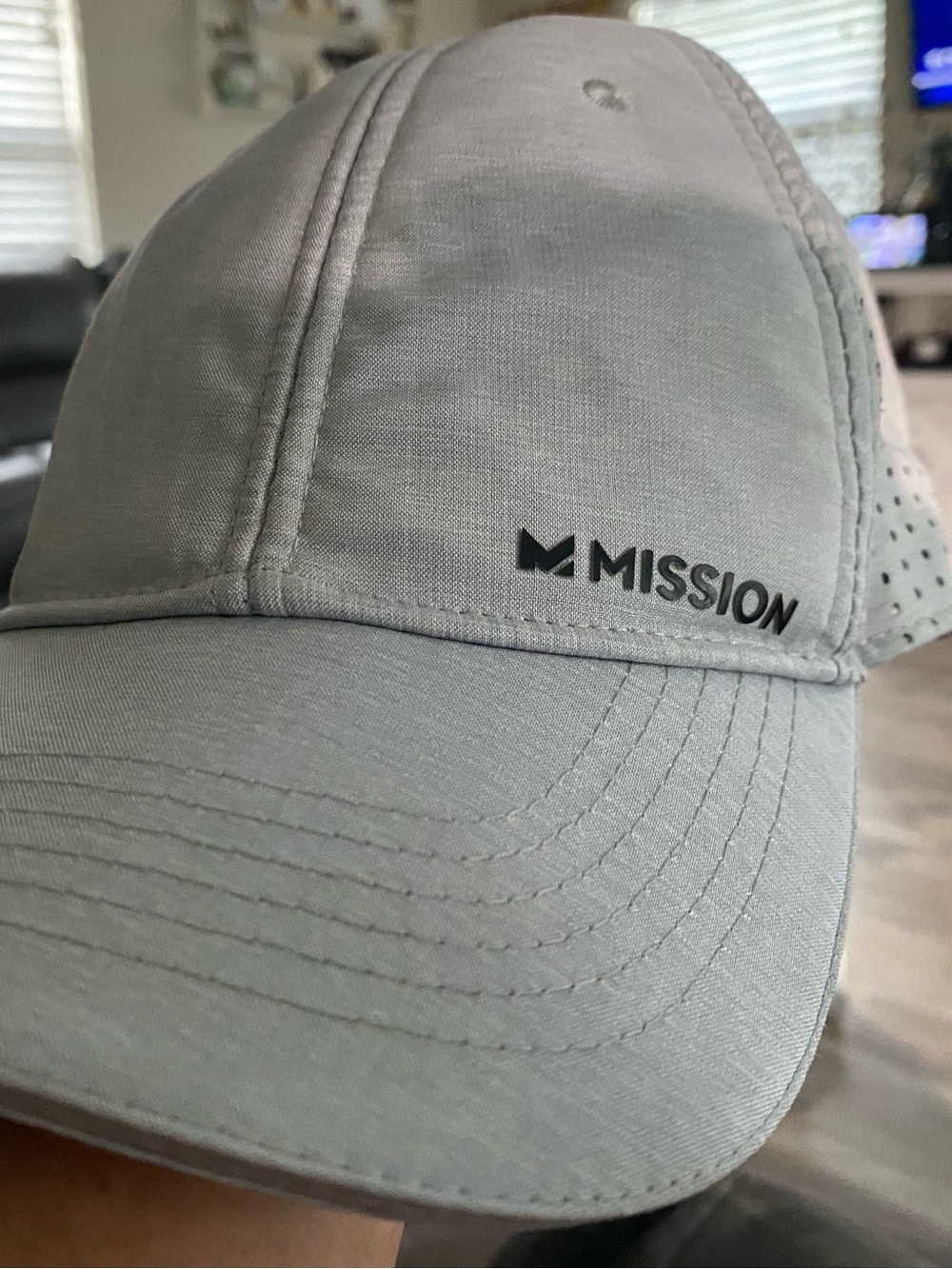 Mission Women's Lightweight Gray Performance Cap wet to Cool